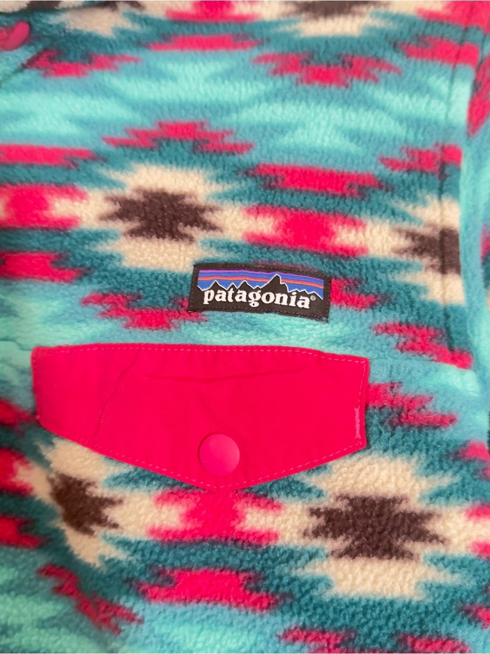 Patagonia Synchilla Snap-T Wild Desert Aztec Print Fleece Pullover - Picture 9 of 12